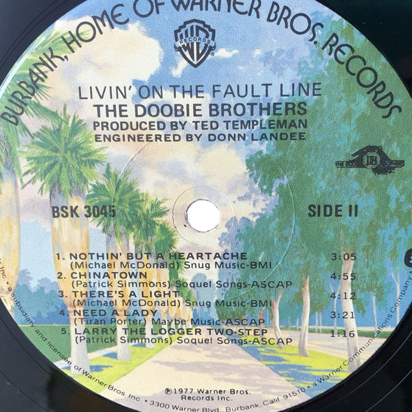 Used Vinyl Doobie Brothers - Livin On the Fault Line LP Promo NM-VG++ USED 12059