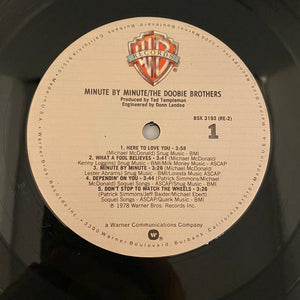 Used Vinyl Doobie Brothers – Minute By Minute LP USED NM/VG 1978 Pressing J092224-03