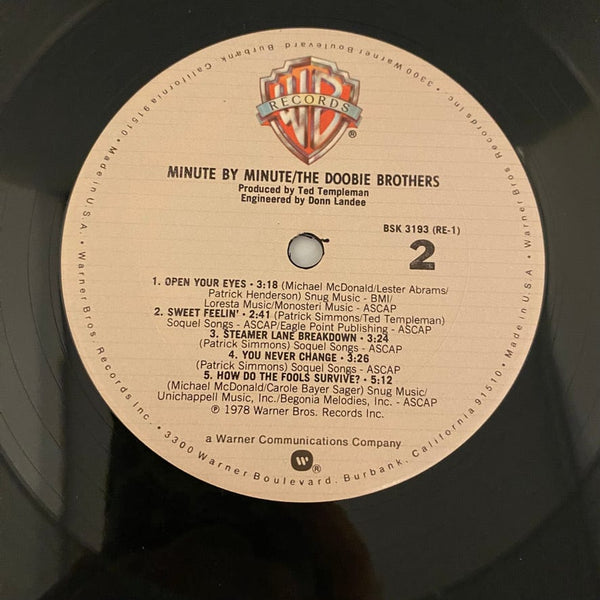 Used Vinyl Doobie Brothers – Minute By Minute LP USED NM/VG 1978 Pressing J092224-03