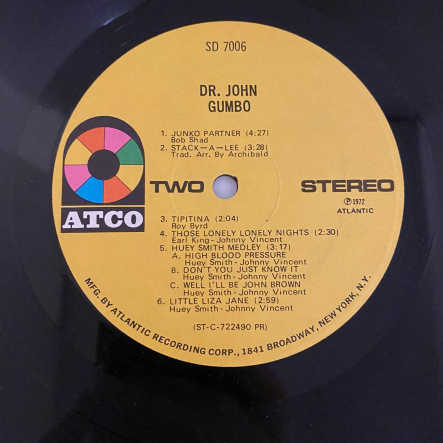 Dr. John – Dr. John's Gumbo LP USED VG++/VG+ 1972 Pressing – Hi