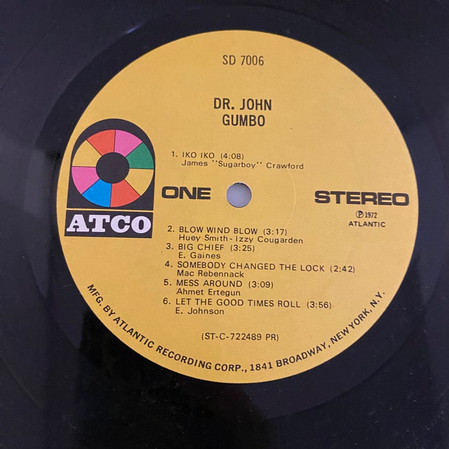 Dr. John – Dr. John's Gumbo LP USED VG++/VG+ 1972 Pressing – Hi