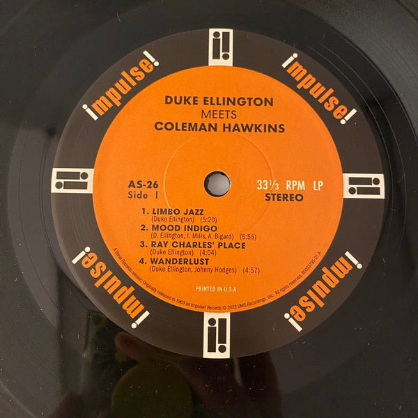 Used Vinyl Duke Ellington/Coleman Hawkins – Duke Ellington Meets Coleman Hawkins LP USED NM/NM 180 Gram J060724-03