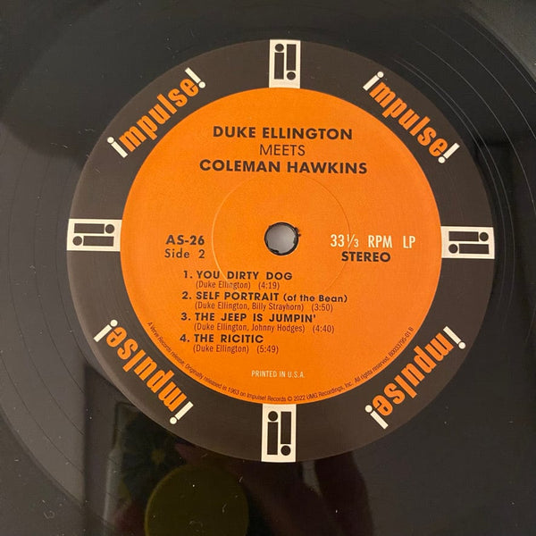 Used Vinyl Duke Ellington/Coleman Hawkins – Duke Ellington Meets Coleman Hawkins LP USED NM/NM 180 Gram J060724-03