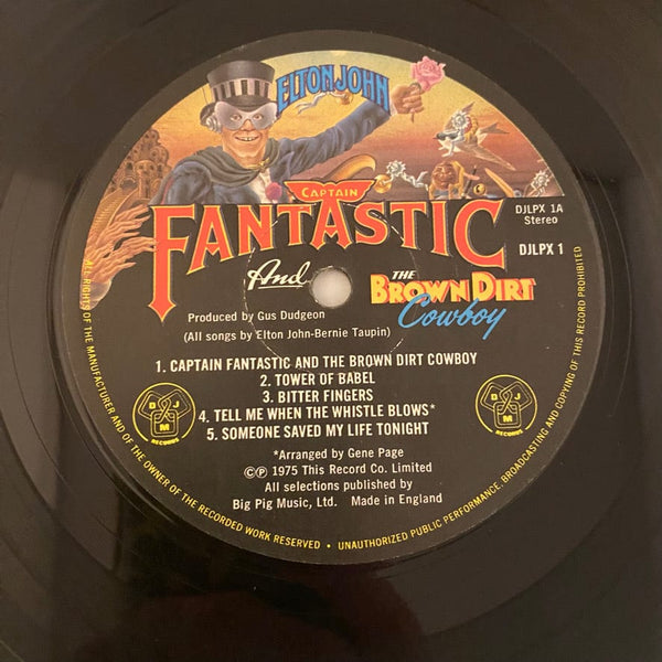 Used Vinyl Elton John – Captain Fantastic And The Brown Dirt Cowboy LP USED VG+/VG+ UK Pressing J070724-13