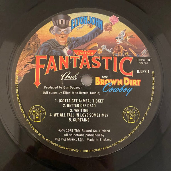 Used Vinyl Elton John – Captain Fantastic And The Brown Dirt Cowboy LP USED VG+/VG+ UK Pressing J070724-13