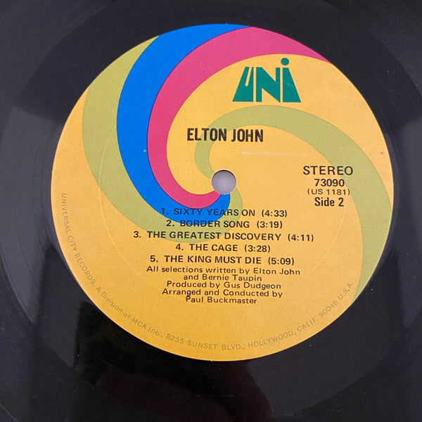 Used Vinyl Elton John – Elton John LP USED VG+/VG++ 1970 Pressing J071424-02