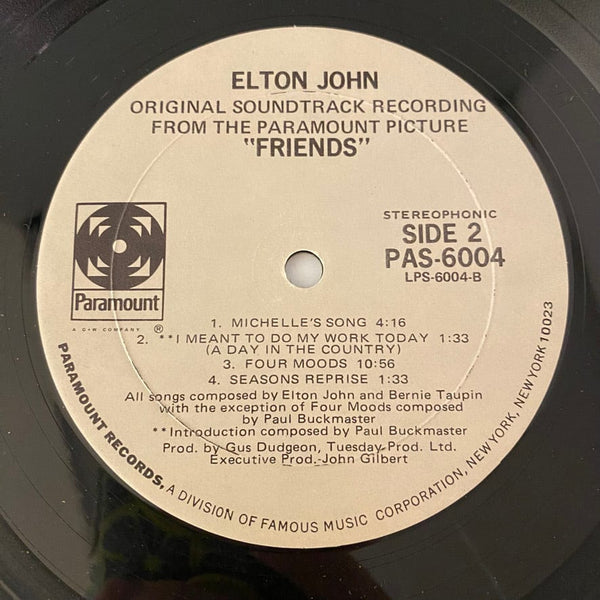 Used Vinyl Elton John – Friends LP USED NM/VG+ J110622-17