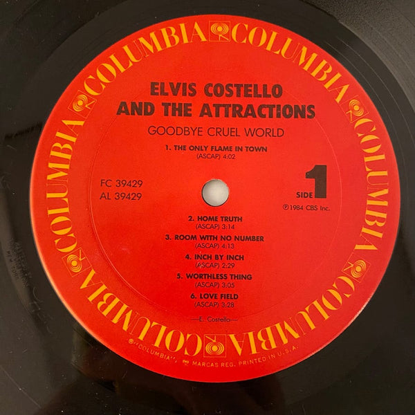 Used Vinyl Elvis Costello And The Attractions – Goodbye Cruel World LP USED VG+/VG J021923-05