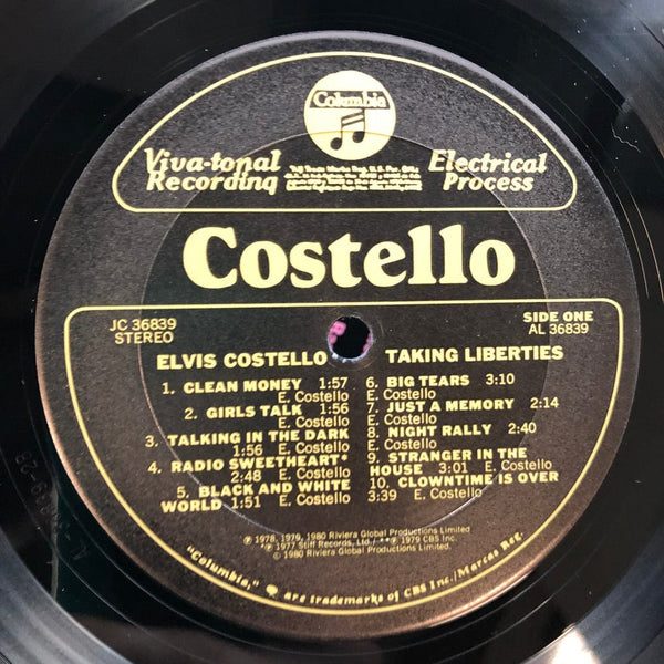 Used Vinyl Elvis Costello - Taking Liberties LP VG++/VG++ USED I010422-003