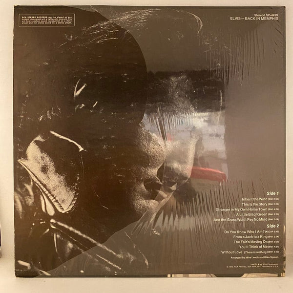 Used Vinyl Elvis Presley – Back In Memphis LP USED VG+/VG++ 1971  Pressing J033124-02