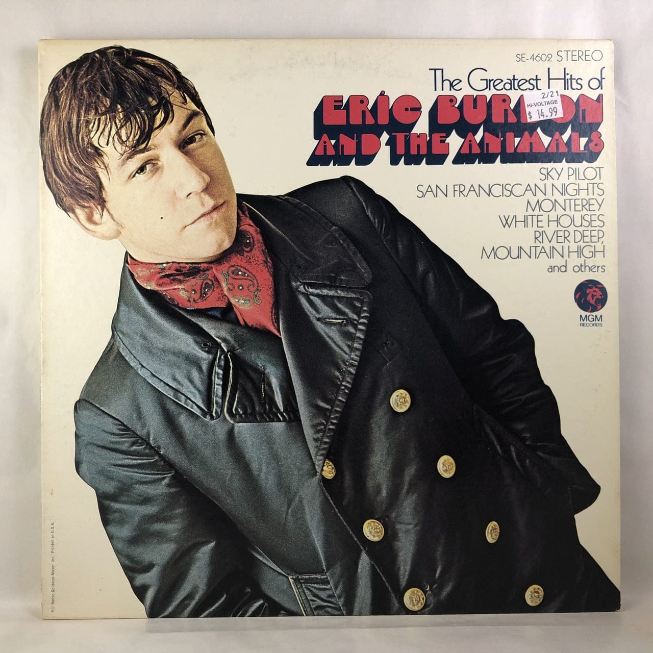 ◾️高音質USオリジナルステレオ盤■ERIC BURDON & THE ANIMA Eric Burdon and the Animals - Greatest Hits LP NM-VG++ USED V2
