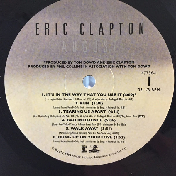 Used Vinyl Eric Clapton - August LP NM-NM USED 6685