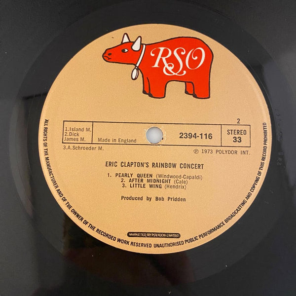 Used Vinyl Eric Clapton – Eric Clapton's Rainbow Concert LP USED VG++/VG UK Pressing J120922-03