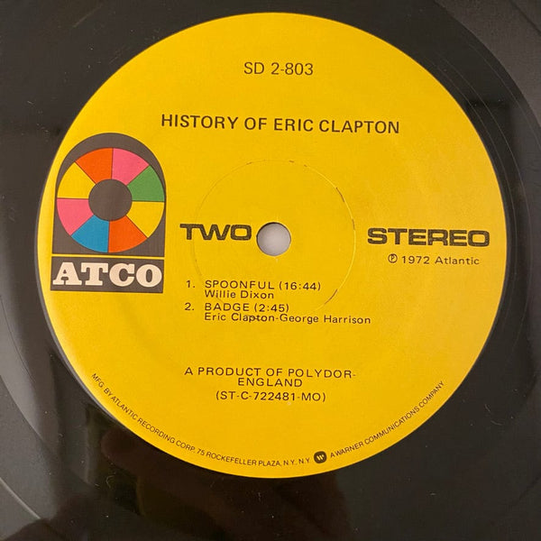 Used Vinyl Eric Clapton – History Of Eric Clapton 2LP USED VG++/VG+ J031923-24