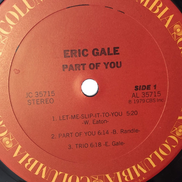 Used Vinyl Eric Gale - Part Of You LP VG+-VG++ USED 11595