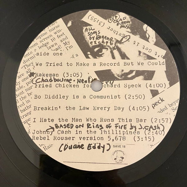 Used Vinyl Eugene Chadbourne – Vermin Of The Blues LP USED NM/VG+ J103122-06