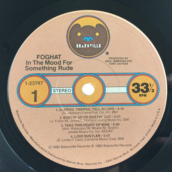 Used Vinyl Foghat - In the Mood For Something Rude LP NM-NM USED 7868
