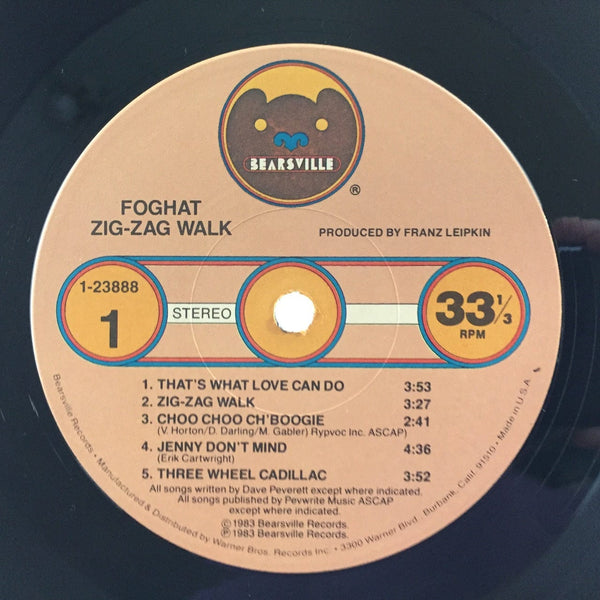 Used Vinyl Foghat - Zig-Zag Walk LP VG++-VG++ USED 7869