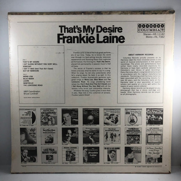 Used Vinyl Frankie Laine - That's My Desire LP SEALED NOS USED I110121-004