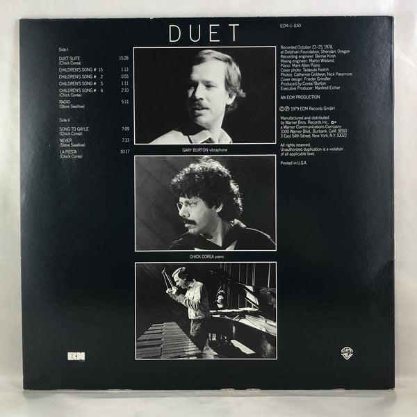 Used Vinyl Gary Burton - Chick Corea - Duet LP VG++-VG++ USED 11628