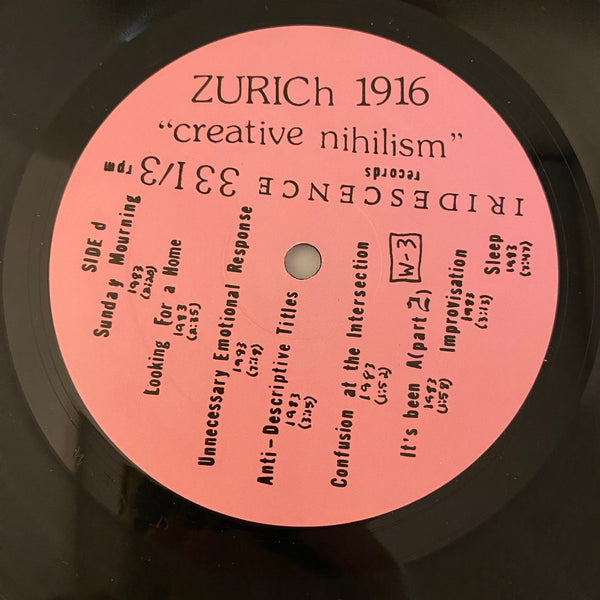 Used Vinyl Gary Kail / Zurich 1916 – Creative Nihilism 2LP USED NM/VG+ J083124-05