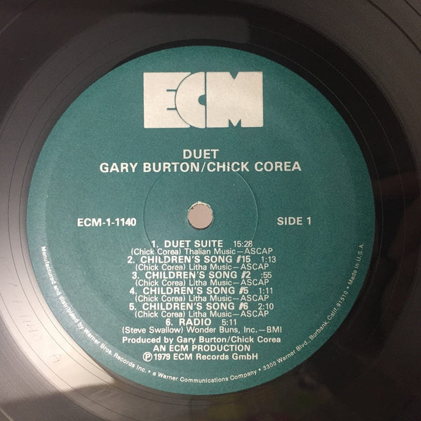 Used Vinyl George Burton - Chick Corea - Duet LP NM-VG++ USED 8548
