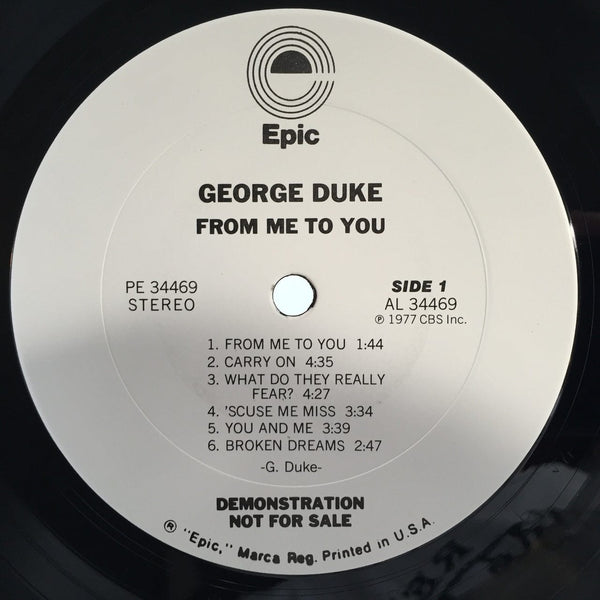 Used Vinyl George Duke - From Me to You LP Promo NM-NM USED 5666