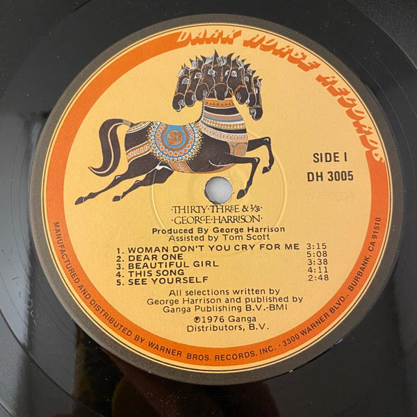 Used Vinyl George Harrison – Thirty Three & 1/ૐ LP USED VG+/VG++ J012623-09