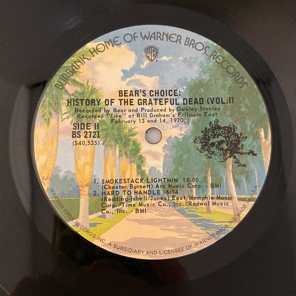 Used Vinyl Grateful Dead – History Of The Grateful Dead, Vol. 1 (Bear's Choice) LP USED VG+/VG+ 1973 Pressing J033124-15