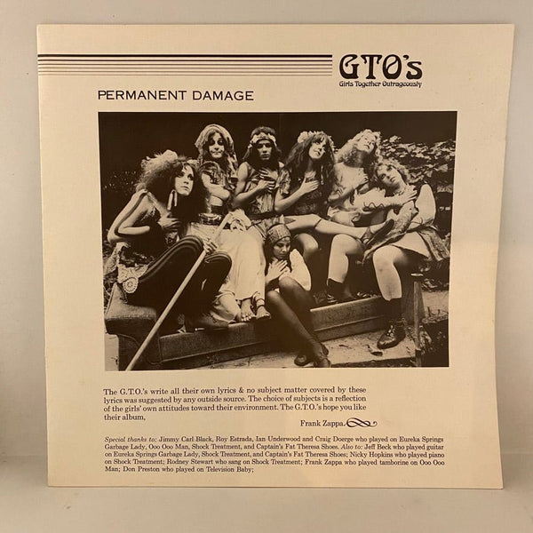 Used Vinyl GTO's – Permanent Damage LP USED VG/VG 1969 Pressing J101323-05