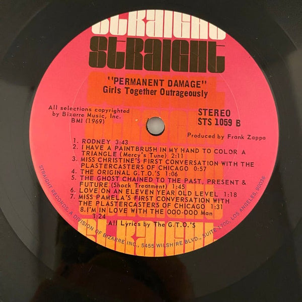 Used Vinyl GTO's – Permanent Damage LP USED VG/VG 1969 Pressing J101323-05