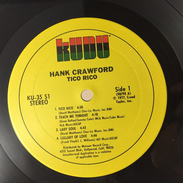 Used Vinyl Hank Crawford - Tico Rico LP VG++-VG++ USED 8819