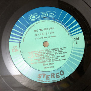 Used Vinyl Hank Snow - The One And Only LP VG++-VG++ USED 8920