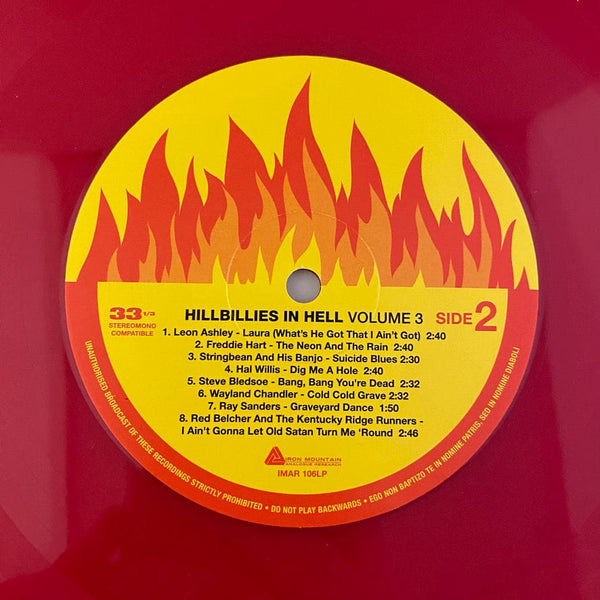 Used Vinyl Hillbillies In Hell - Country Music's Tormented Testament (1952-1974) Volume Three LP USED VG+/NM Red Vinyl J071723-12