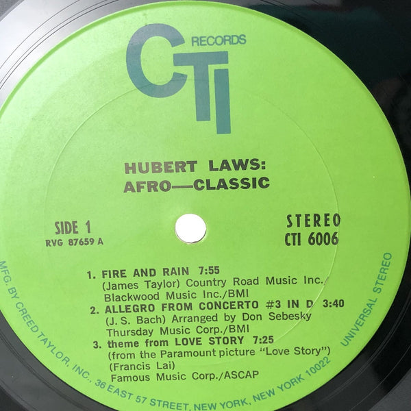 Used Vinyl Hubert Laws - Afro-Classic LP VG-VG++ USED 11627