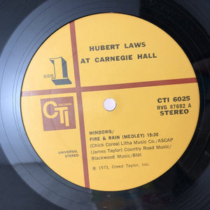 Used Vinyl Hubert Laws - Carnegie Hall LP VG++-NM USED 9458