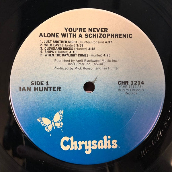 Used Vinyl Ian Hunter - You're Never Alone With a Schizophrenic LP VG++/VG++ USED I010922-002