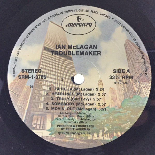 Used Vinyl Ian McLagan - Troublemaker LP VG++-NM USED 8102