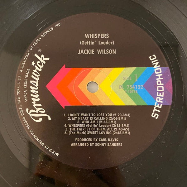 Used Vinyl Jackie Wilson – Whispers LP USED VG/G Stereo J021023-02