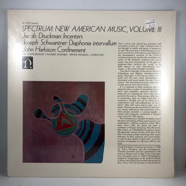 Used Vinyl Jacob Druckman, Joseph Schwantner, John Harbison - Spectrum: New American Music, Volume III LP SEALED NOS USED I012422-005