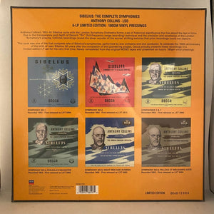 Used Vinyl Jean Sibelius, Anthony Collins Conducting The London Symphony Orchestra – The Complete Symphonies 6LP Box Set USED NOS STILL SEALED Numbered J101424-09