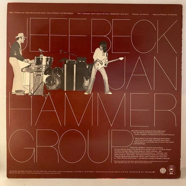 Used Vinyl Jeff Beck With The Jan Hammer Group – Live LP USED NM/VG+ J091823-04