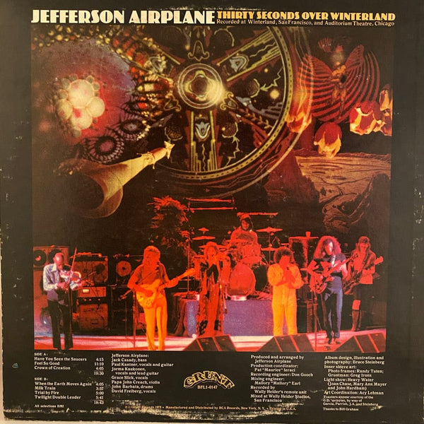 Used Vinyl Jefferson Airplane – Thirty Seconds Over Winterland LP USED VG++/VG+ J111422-07