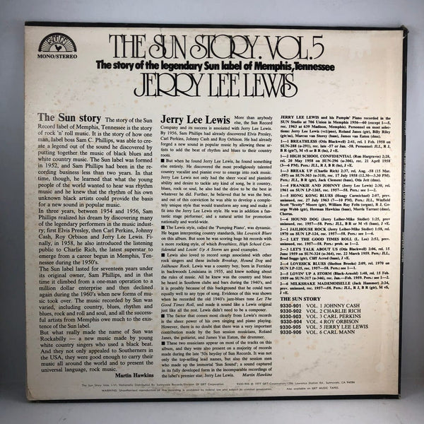 Used Vinyl Jerry Lee Lewis - Sun Story Vol. 5 LP VG+/VG USED I030822-005