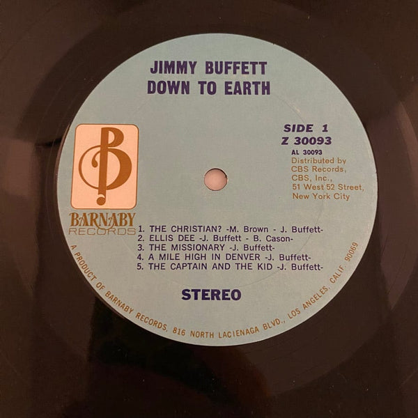 Used Vinyl Jimmy Buffett – Down to Earth LP USED VG++/VG+ 1970 Original Pressing J040424-11