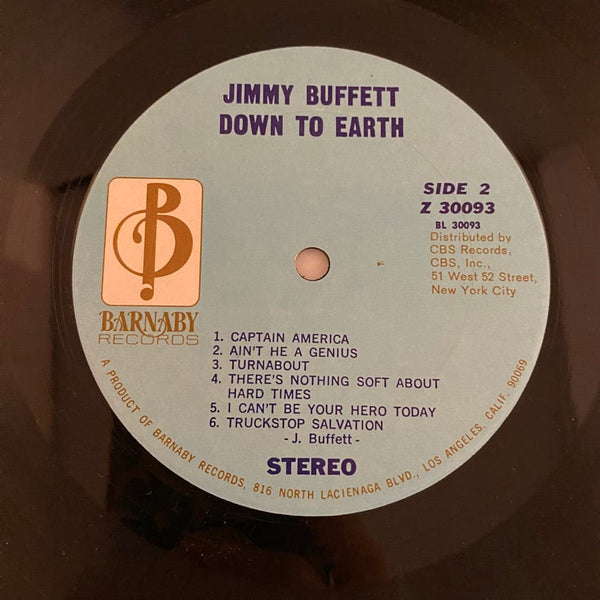 Used Vinyl Jimmy Buffett – Down to Earth LP USED VG++/VG+ 1970 Original Pressing J040424-11