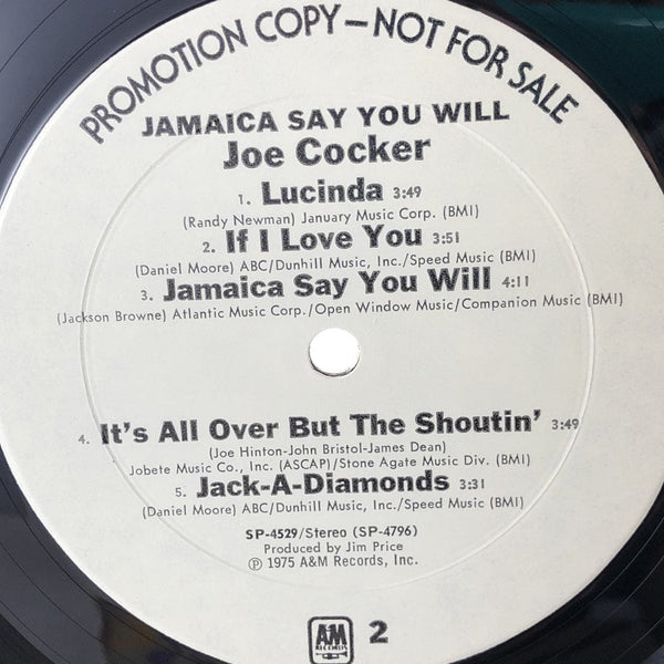 Used Vinyl Joe Cocker - Jamaica Say You Will LP WLP Promo NM-VG+ USED 12057