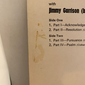 Used Vinyl John Coltrane – A Love Supreme VG+/VG+ 1965 UK Pressing J090124-10