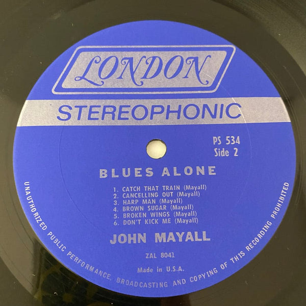 Used Vinyl John Mayall - The Blues Alone LP USED NM/VG+ J072422-11