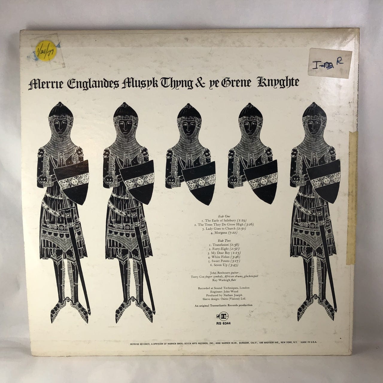 John Renbourn - Sir John Alot Of Merrie Englandes LP WLP Promo VG